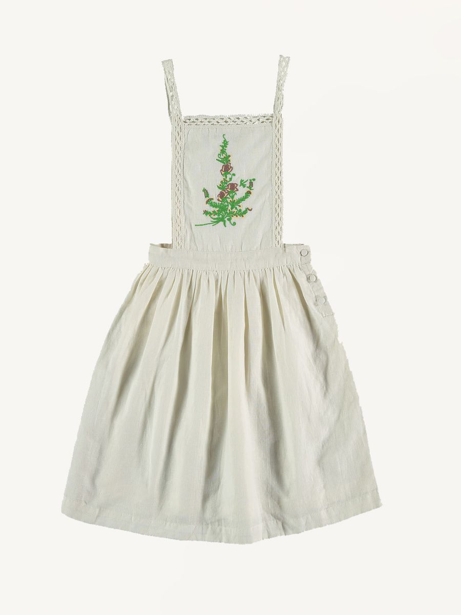 white pinafore